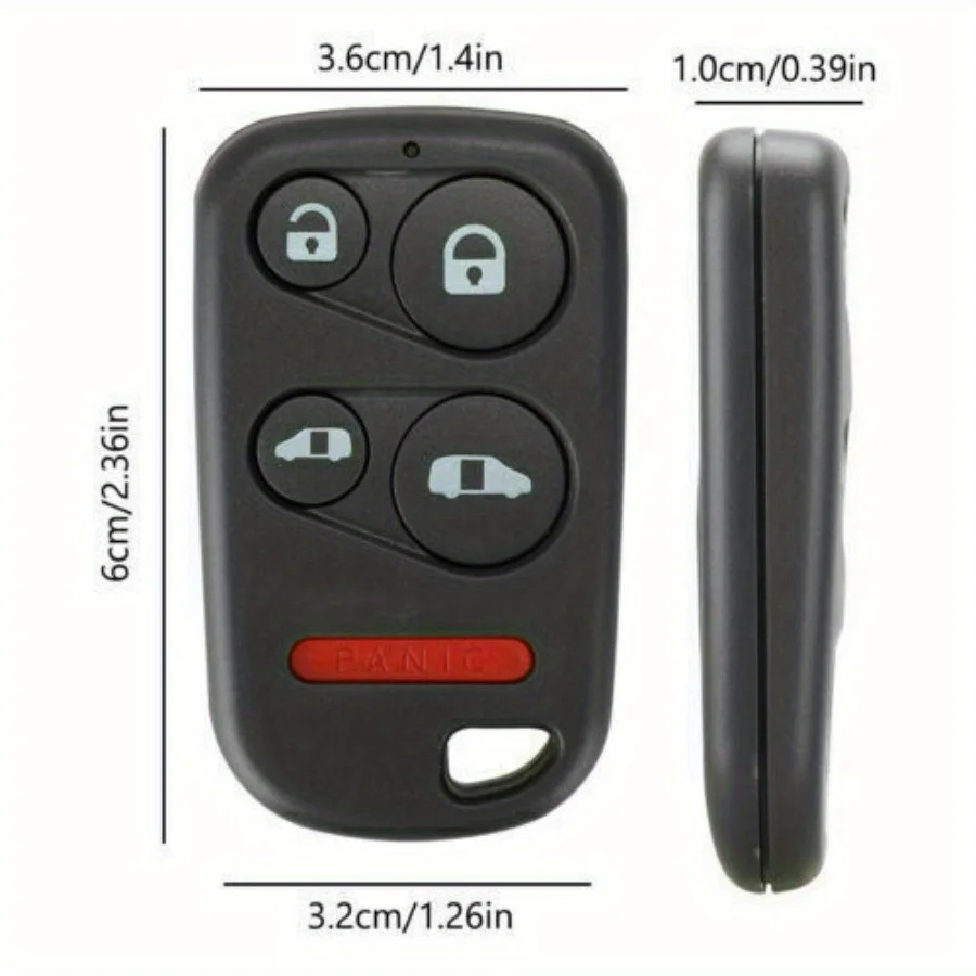 5 Buttons Car Keyless Entry Remote Key Case Control Shell For Honda For Odyssey 2001-2004