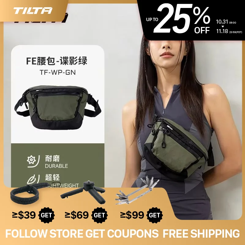 TILTA Fe Design Waist Pouch TF-WP - Workwear Functional Style Commuter Waterproof Environmentally Friendly Shoulder Bag