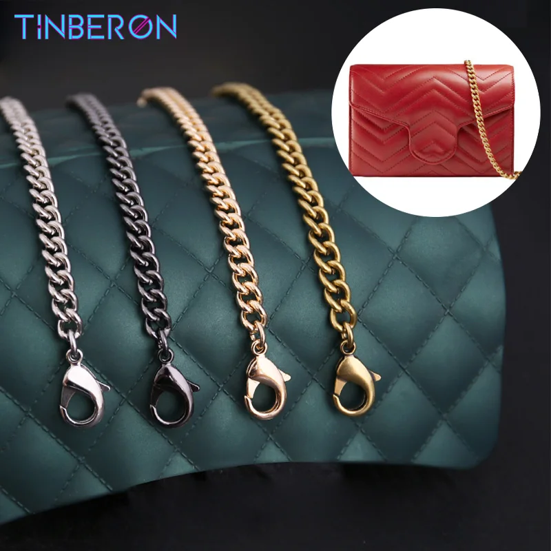 Rantai Tas Tali TINBERON DIY Dompet Logam Rantai Tali Kualitas Tas Aksesori Rantai Tas Pegangan Tas Tangan Tas Bahu Tali Sabuk