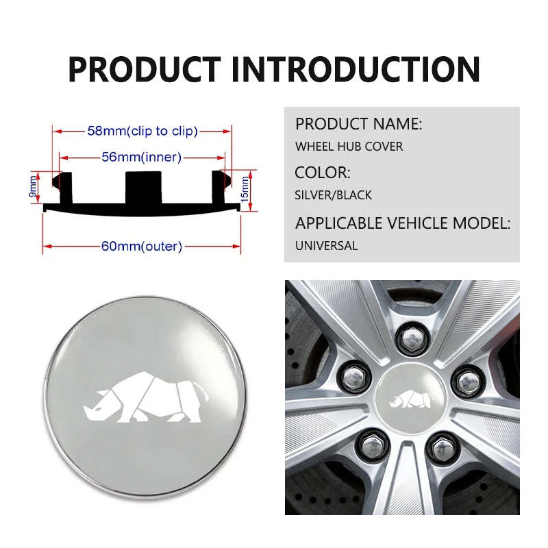 For Suzuki Car Styling Logo Auto Wheel Hub Center Caps Sticker Rim Cover Jimny Vitara Gsxr Gsxs 600 750 1000 Sv 650 600 Gsf Gsr - view 6
