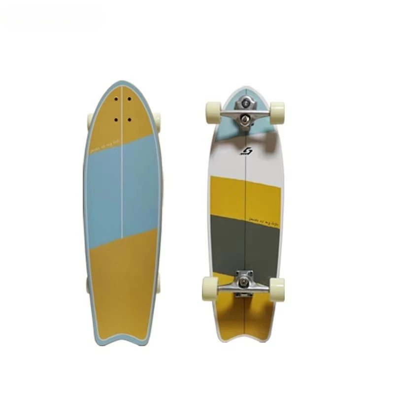 Custom High Speed Adult Skateboards for Beginners Kids Portable Fishtail Walking Boards and Land Surf Decks