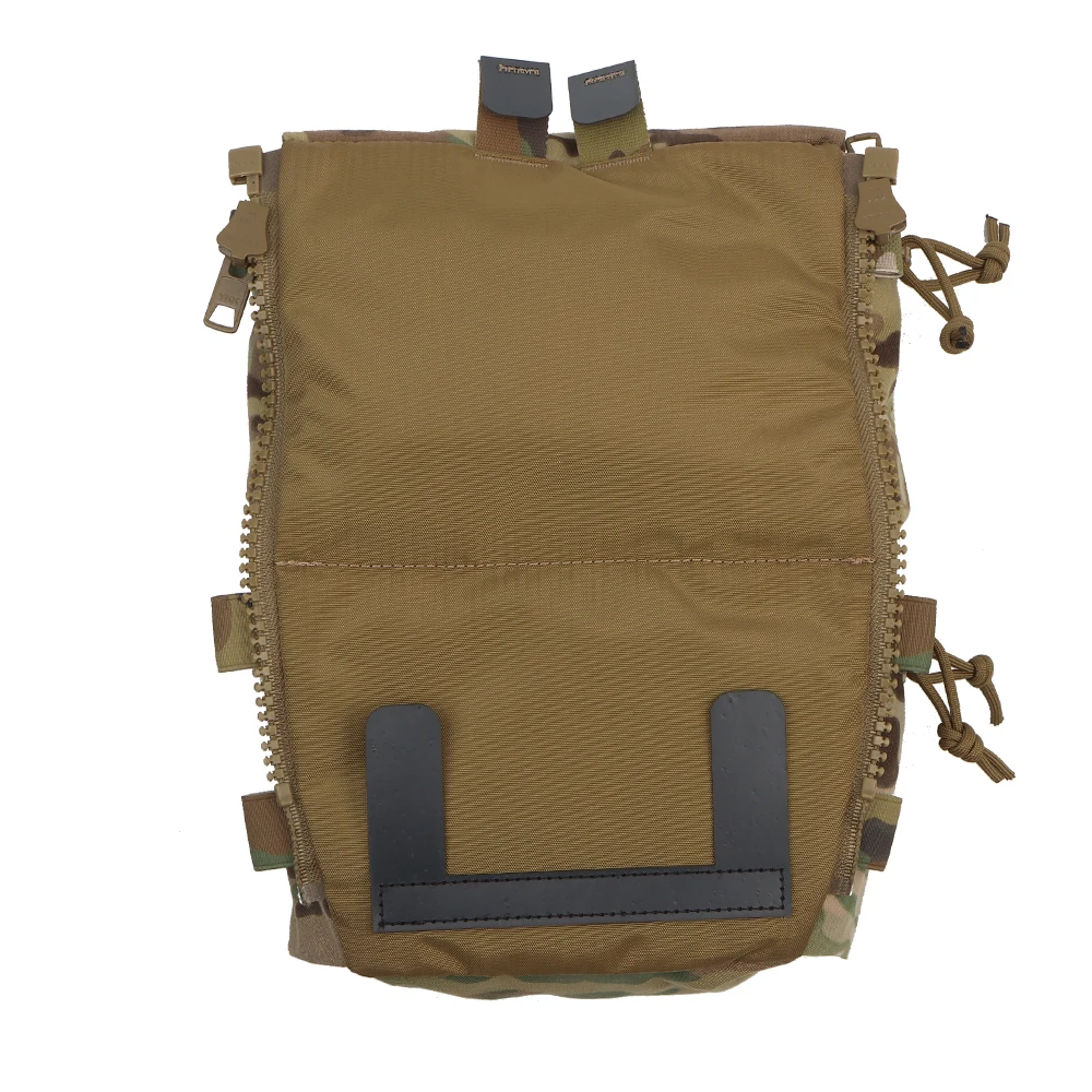 Tactical V5 PC Back Panel Double Bag General Purpose Pockets Ferro Style Vest Plate Carrier Water Bag Gear view 5