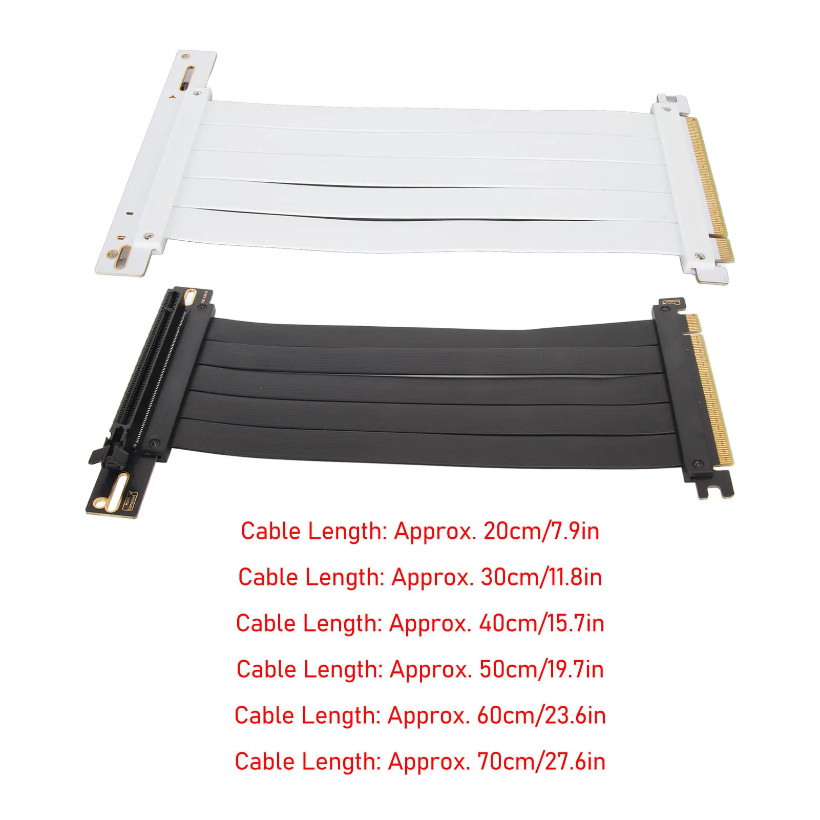 GPU Extension Cable Plug and Play High Speed Prevent Interference PCIE 4.0 X16 Extender Riser Cable for RX 7600 for RX 7900 XT