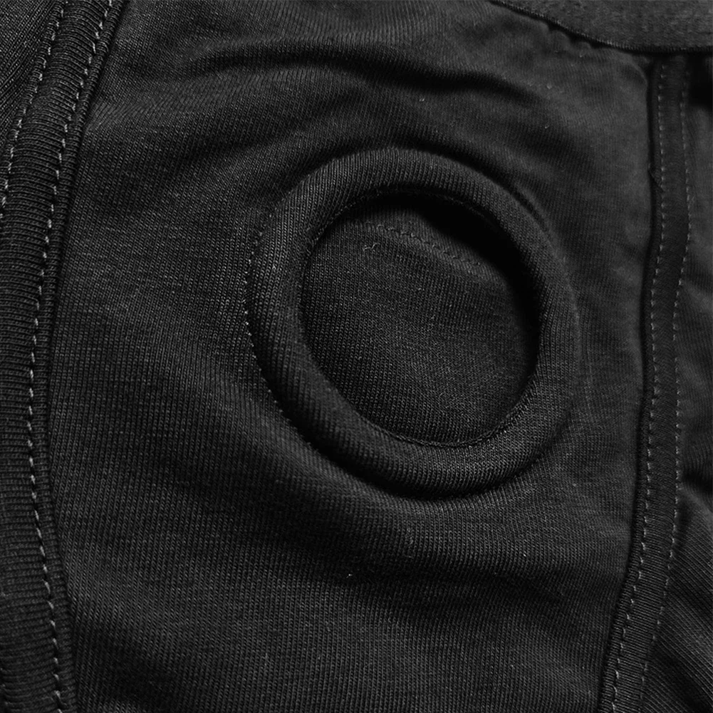 Open Front Hole Underwears Exposed Peni Shorts Crotch Hole Mens Underpants Slip Homme Sexy Underpant Porn Panties