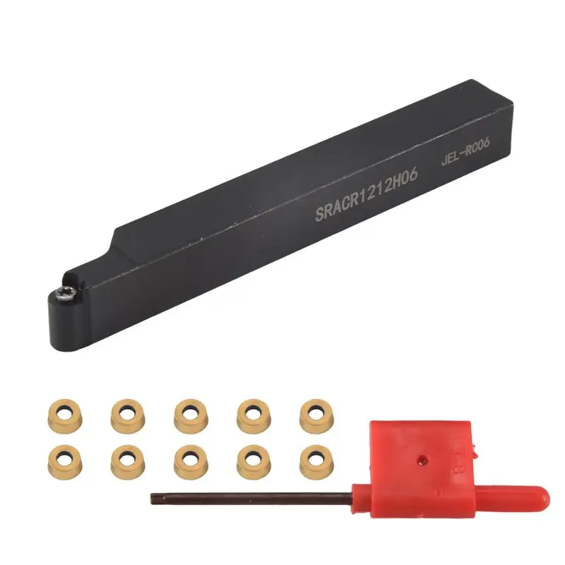 SRACR1212H06 حامل + فهرسة عمود تخريم وجع + 10 قطعة كربيد إدراج شفرات للمخرطة تحول أداة آلة أداة مجموعات-AA98