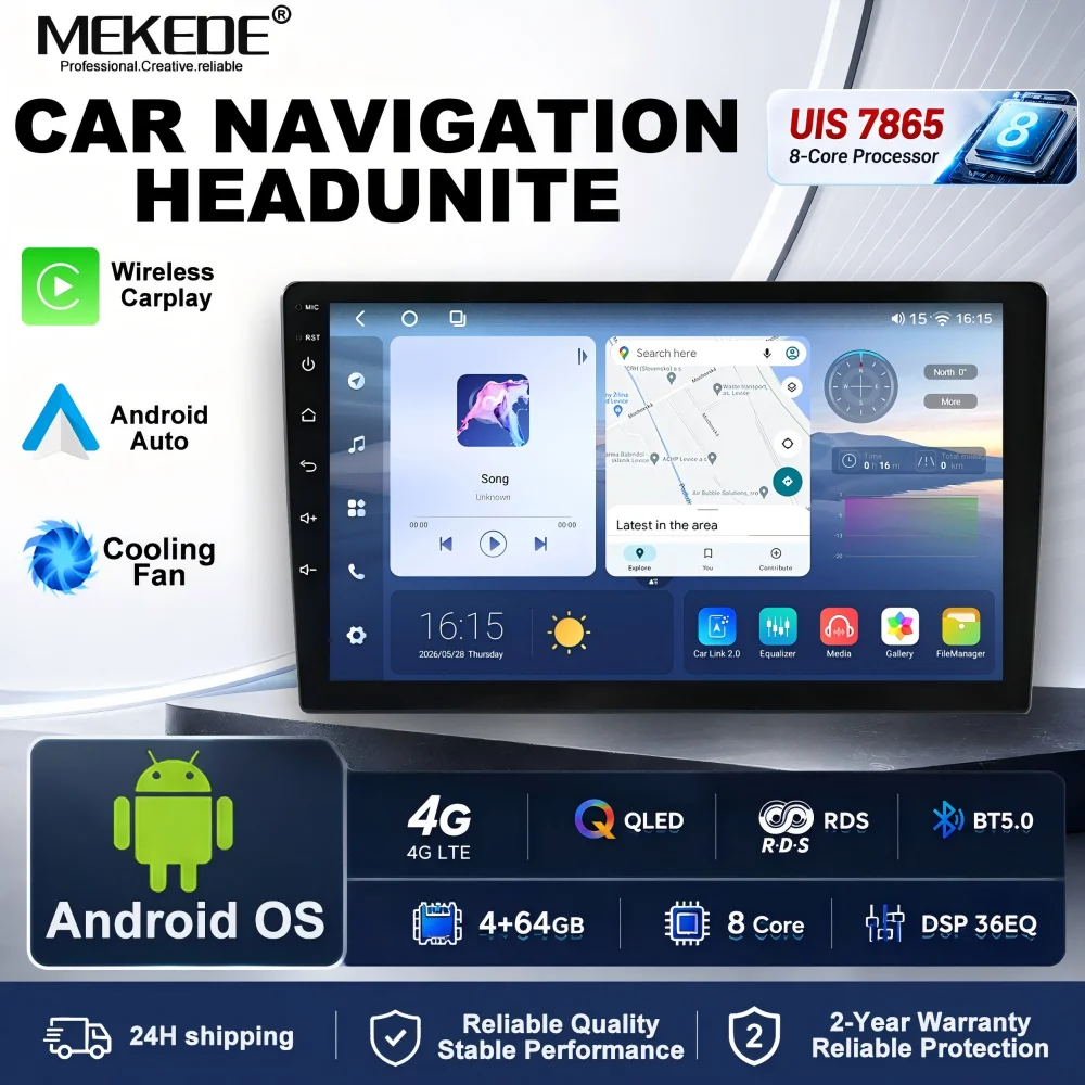 MEKEDE UIS7865 Intelligent audio system 64G Autoradio Carplay For BMW VW Nissan Hyundai Toyota 2 Din Car radio Multimedia Player