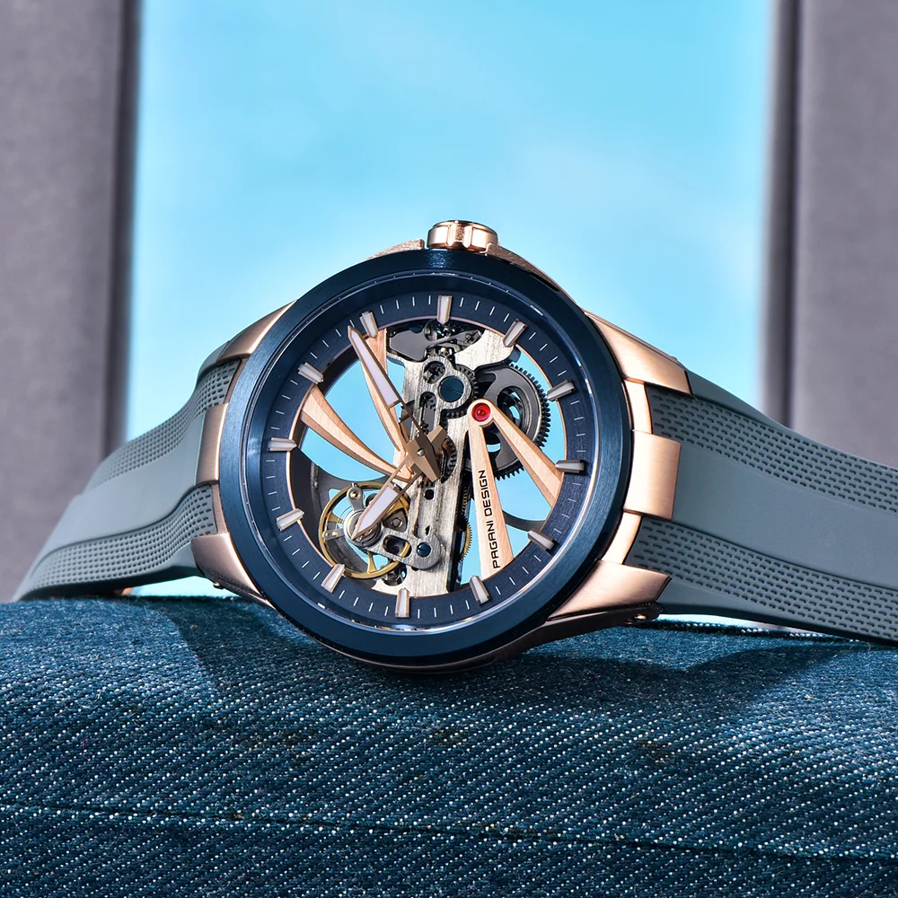 PAGANI DESIGN 2026 Alien Hollow Tourbillon Luxury Men Mechanical Watch Transparent Movement Sapphire Glass Men Automatic Watches