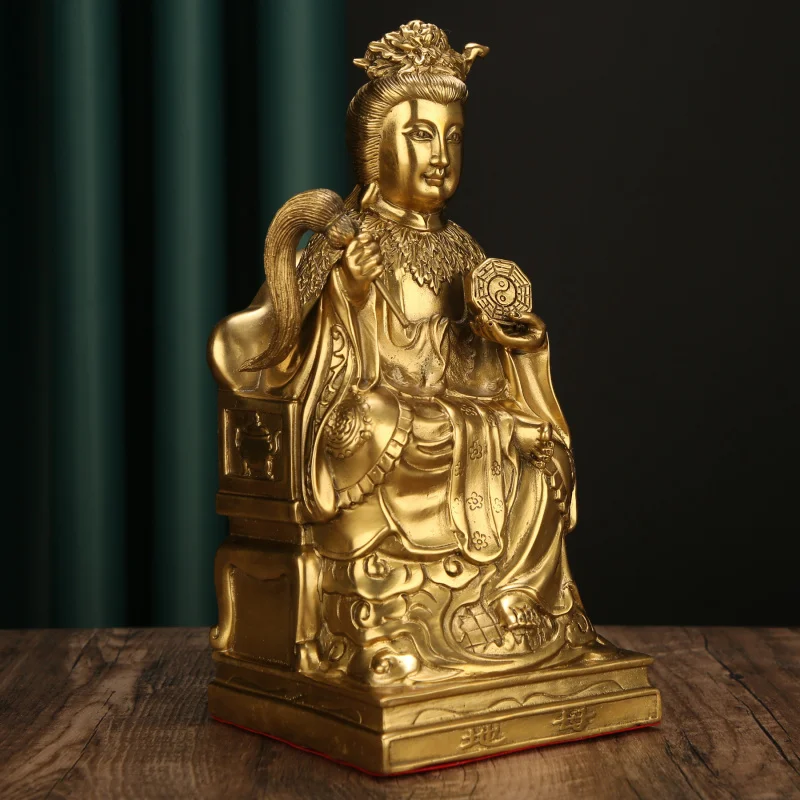 Craft: Statue Of Goddess Of The , Nine Mothers, Yuanjun, Brass Rear Earth Lady, Home Living Room Decorative Figur