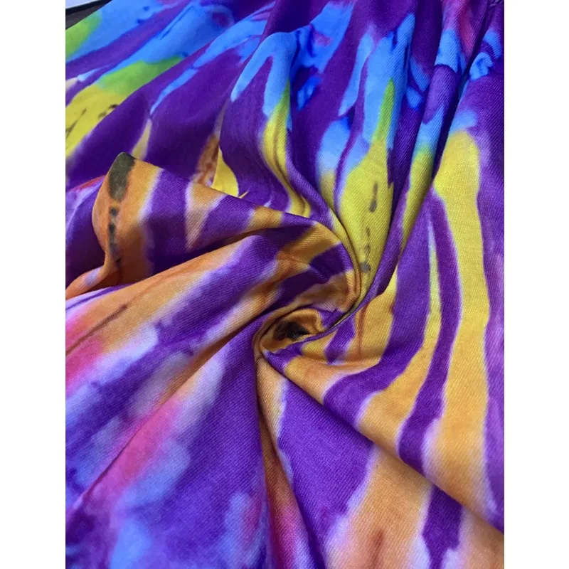 ティナ・ヒッピー タイダイ柄 ハーレムパンツ レディース 2026 レトロ ボヘミアンスタイル ハイウエスト バギー ランタンレッグ 音楽フェスティバルパンツ 159642