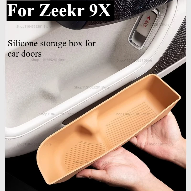 For Zeekr 9X Car Doors Silicone Storage Box