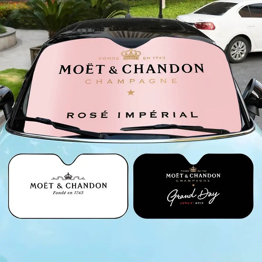 Marca M-Moet C-Chandon, Protetor Solar para Carro, Cobertura de Para-brisa Aquecida, Protetor Solar para Janela de Carro
