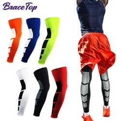 BraceTop 1 Pair Compression Long Socks Men Women Knee Fitness Knee Pad Anti Slip Support Thigh Long Stockings Leg Thigh Sleeves