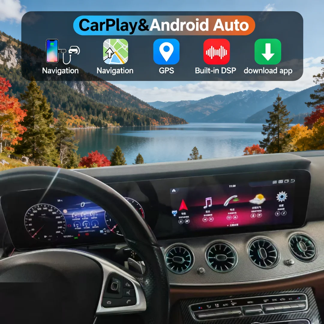 12.3 Inch Android 13 Car  Radio For Mercedes Benz CLS (W257) 2018-2025  CarPlay Dual Screen Multimedia Player GPS Navigation DSP