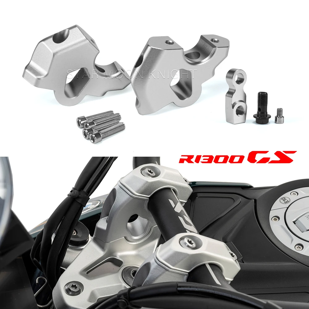 

For BMW R 1300 GS R1300GS 2024- Accessories Motorcycle CNC Aluminum Handlebar Riser Heightening Clamp Mount