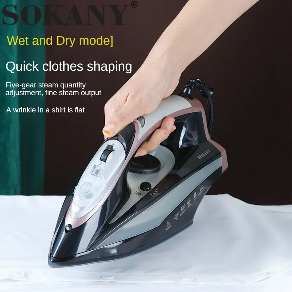 Easy Compact Steam Iron,2000W Advance Steam Iron For Clothes,5 Temperature Settings,Nonstick Soleplate,Self-Cleaning,Anti-Drip