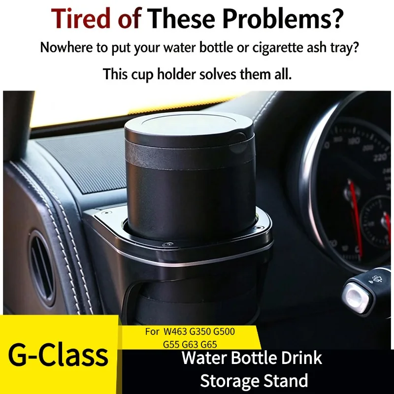 Interior Air Vent Cup Holder Organizer For Mercedes G-Class W463 G350 G500 G55 G63 G65 Water Bottle Drink Storage Stand