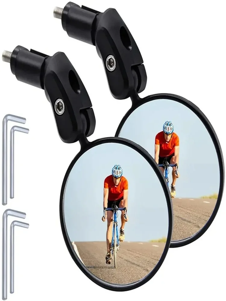 AliExpress NONE 1/2pcs Universal Bicycle Rearview Mirror 360° Rotatable Cycling Handlebar Rear View Mirrors Wide Angle Mirror for Road Bike