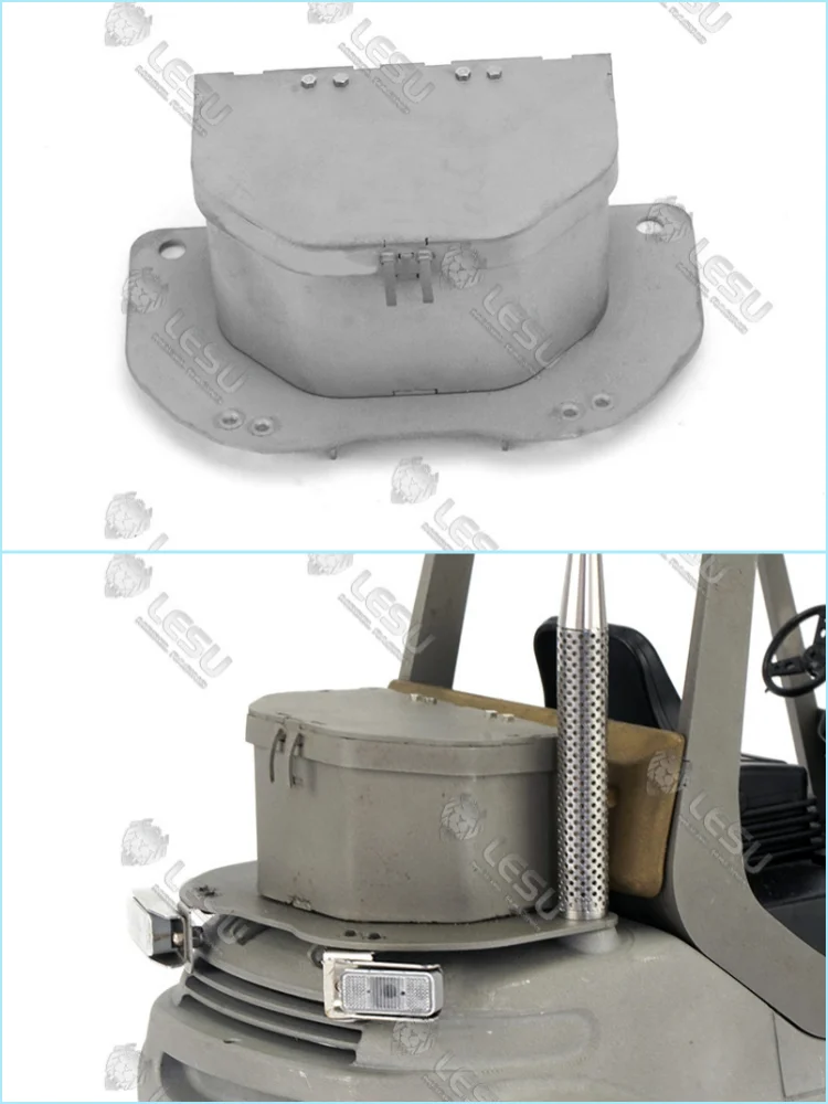 LESU 1/14 Hydraulischer Kleiner Gabelstapler Edelstahl-Schweißwerkzeugkasten RD-A0007-G LKW DIY Zubehör Spielzeug – Detail 8