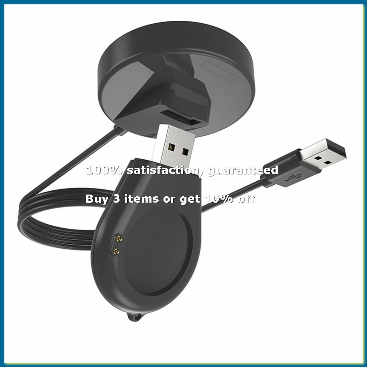 Smartwatch Dock Charger Stand Adapter USB Charging Cable Power Charge for Watch 2/2 Pro/S3/S2 46mm 42mm Black-DTA9