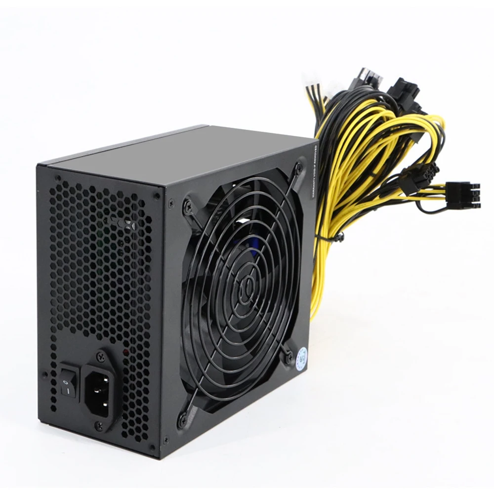 

EF-2000W ATX ETH Mining Power Supply For Mining Bitcoin 180V-264V 90% E Supports 8 Card Platform 16 8P Ports 4U Single