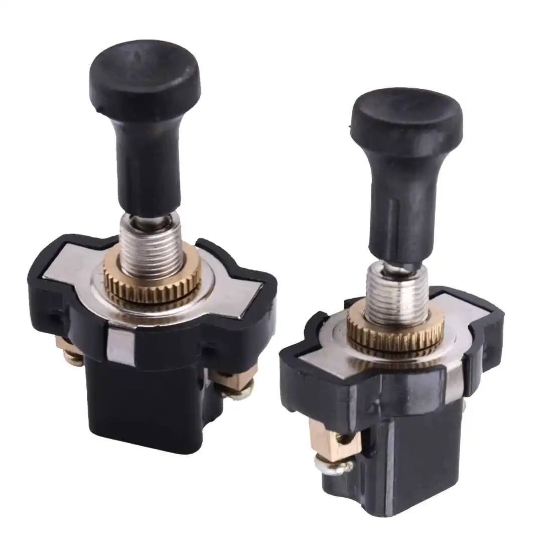 2Pcs 12V 13mm Universal Thread Mount Electrical Vehicle Auto Car On-Off Push-Pull Switch