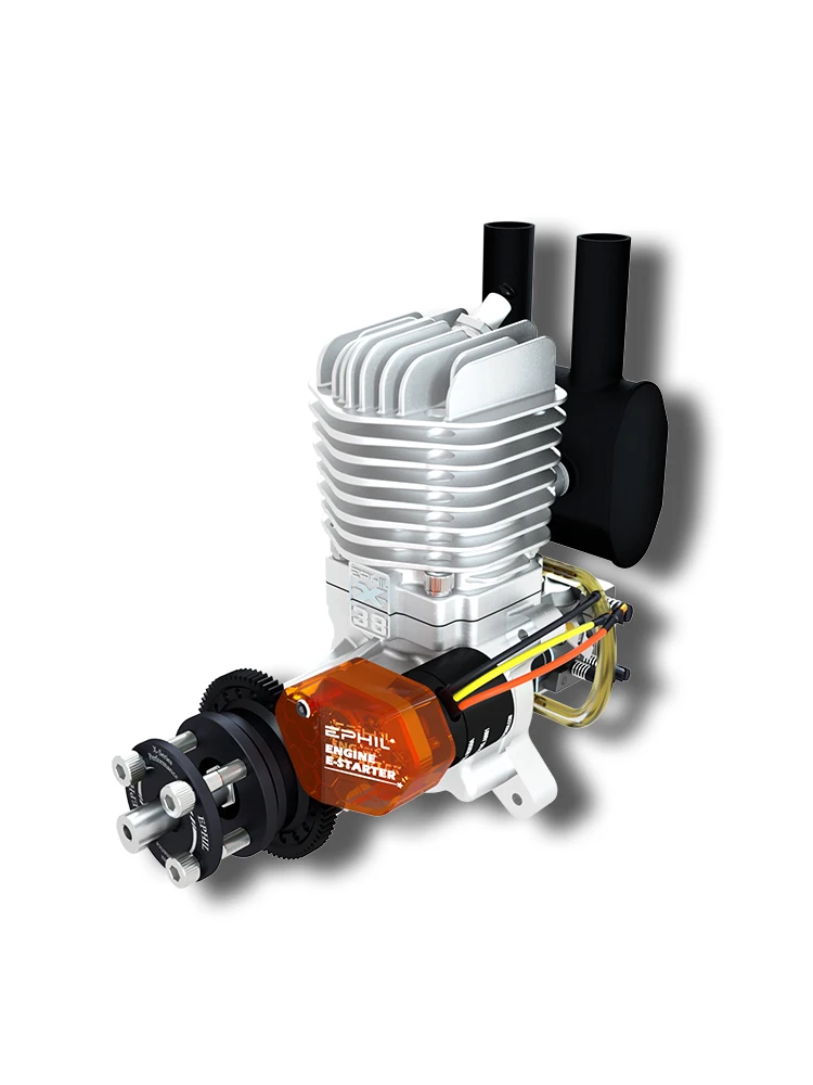 EPHIL X-38cc-R PRO Modelvliegtuigmotor Elektrische start Eencilinder Tweetakt achterste vaste vleugel - afbeelding 2