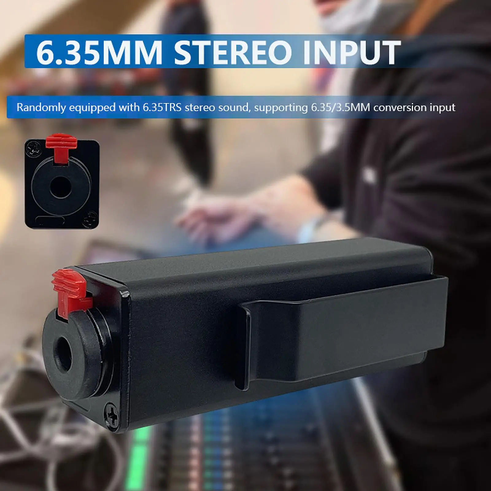 

Headphone Volume Amplifier Professional Portable Plug and Play with 6.35mm Adapter 3.5mm Output for Live Performances Studios
