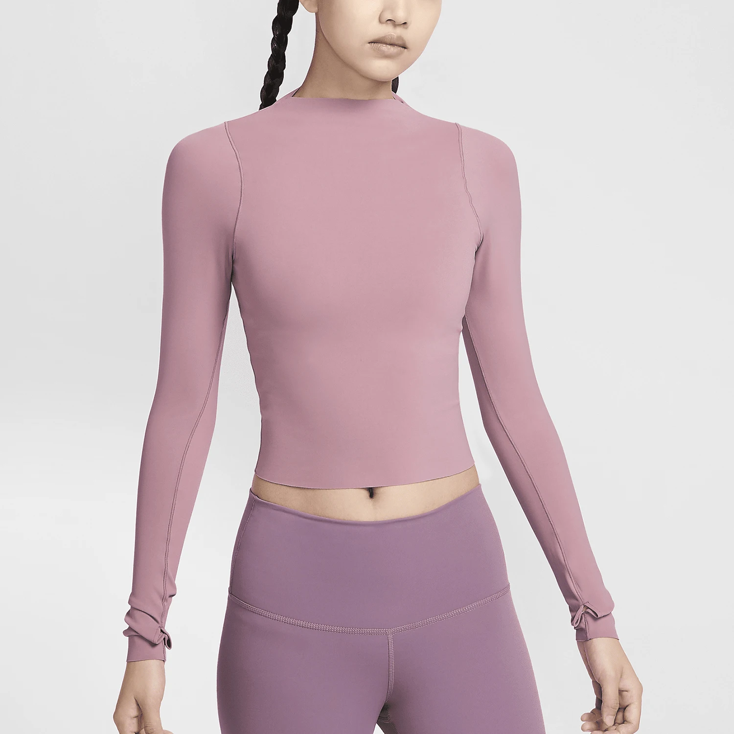 Nike Genuine Zenvy Dri FIT Women's Knitted Tight Sports Long Sleeve FN3023-523