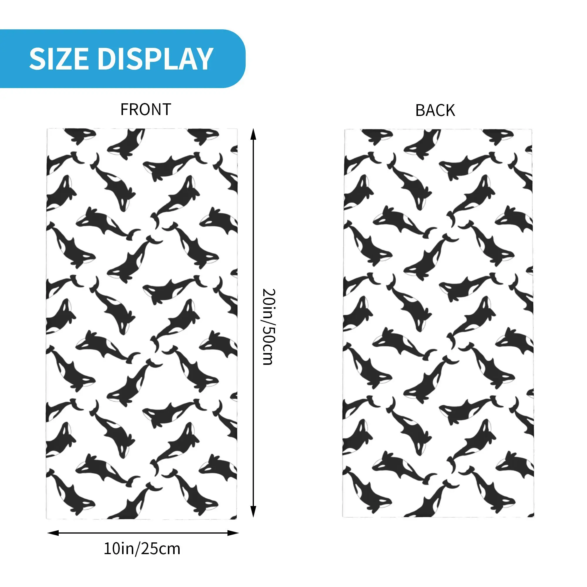 オルカキラーウォールバンダナネックカバープリントラップスカーフ多機能ヘッドバンドサイクリング男性女性大人冬