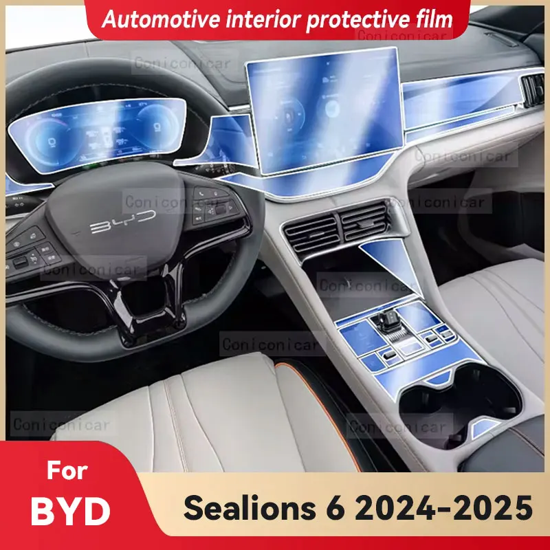 

For BYD Sealions 6 2025 Car Interior Center Console Protective Film Anti-scratch Repair Sticker Accessories