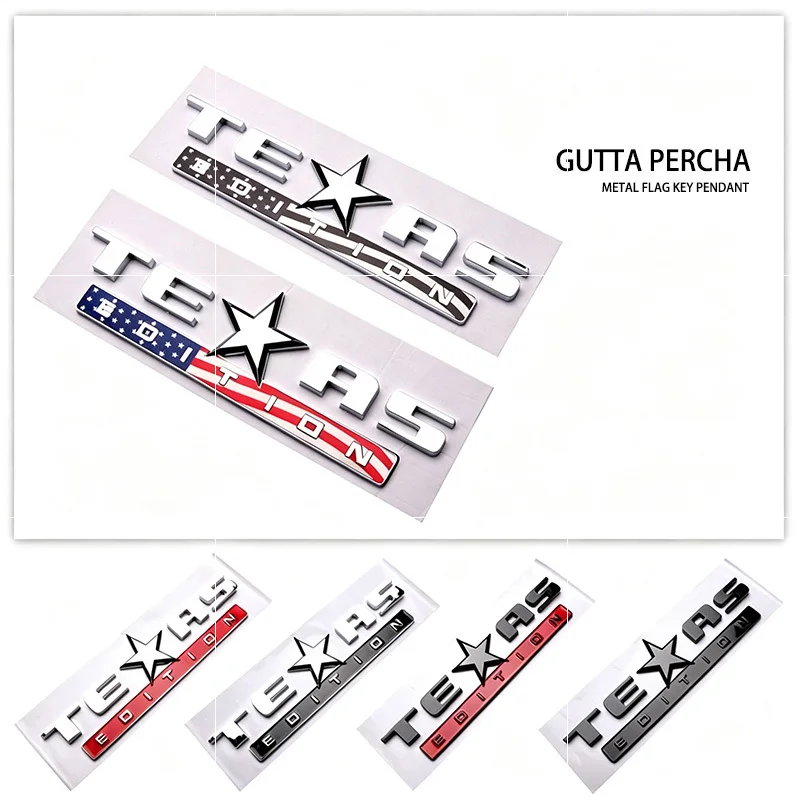 Car TEAS TEXAS EDITION Emblem flag Sticker Accessories For Chevrolet GMC Jeep Wrangler Grand Cherokee Guides Compass Liberty