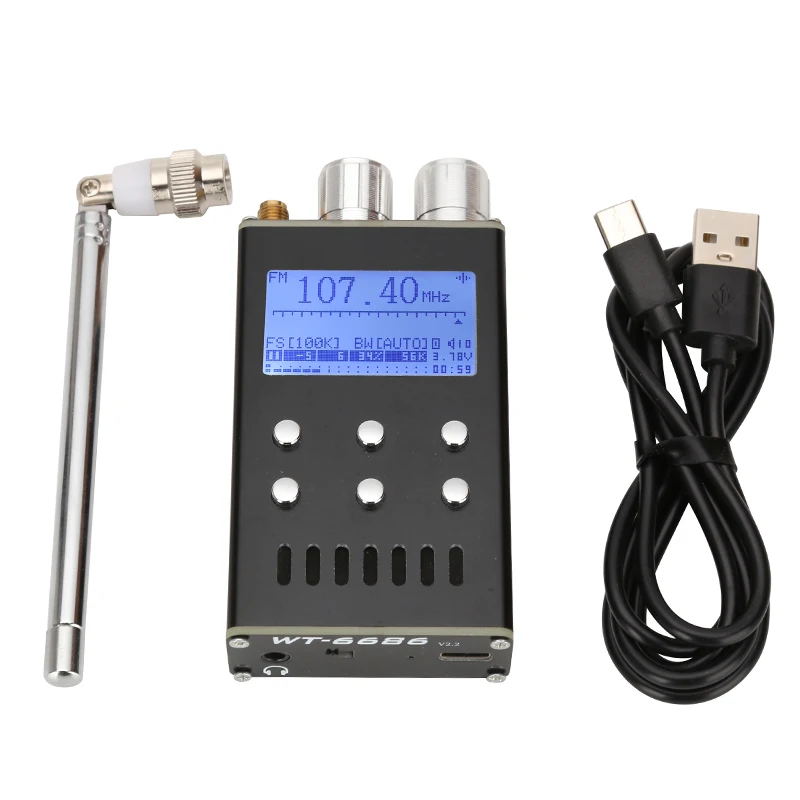 Receptor Mini Full Band Rádio fm lw mw sw Tef6686 Novo