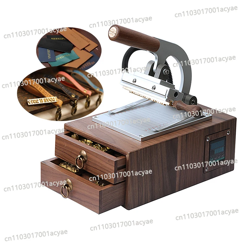 Hand-Held Leather Hot Stamping Machine Logo Labeling, Soldering Hot Pressing Branding Iron with Movable Type Mould and Paper