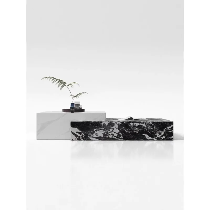 Bulgari black marble coffee table combination small apartment retractable designer villa rectangular new advanced