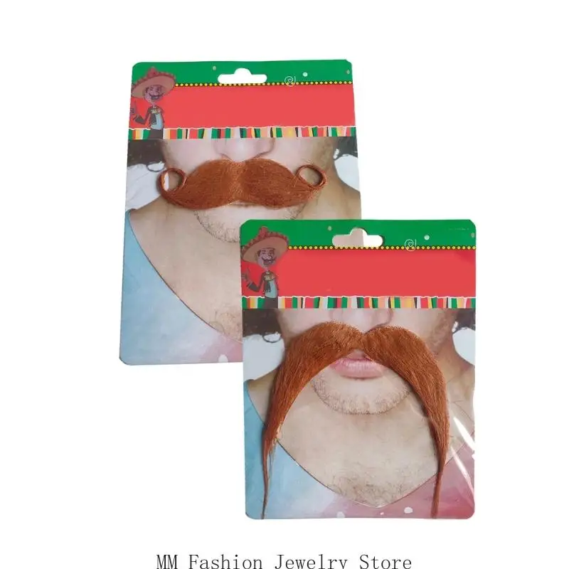 D0UB Baffi Finti Novità Adesiva Baffi Finti, Baffi Barba Finta per Spettacoli Festival Halloween per Feste Baffi