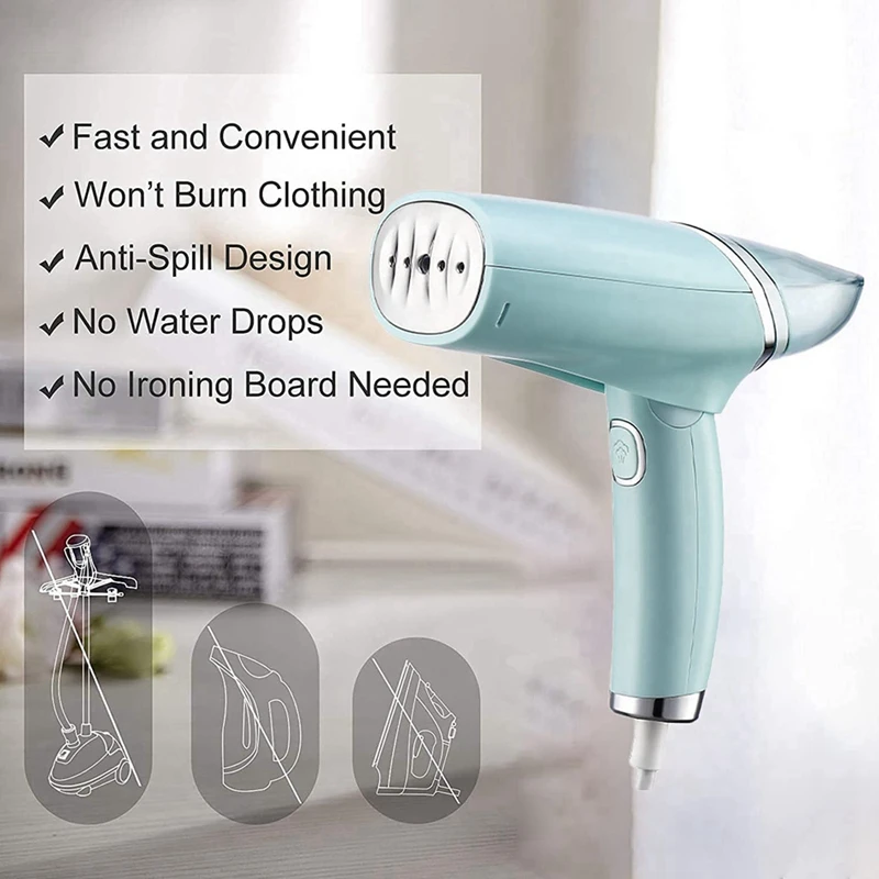 Portable Steamer For Clothes, Foldable Handheld Garment Steamer Travel Clothes Steamer Fabric Wrinkles Remover