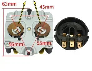 SLD-125 10A250V Thermostat Temperature Control Switch Set  Connector Coupler Base for Universal Electric Kettle Repair Parts