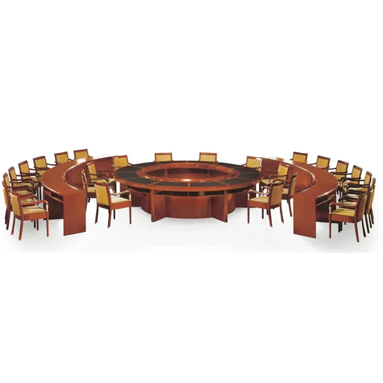 

Large conference table, round solid wood 3.6 meters diameter, conference table