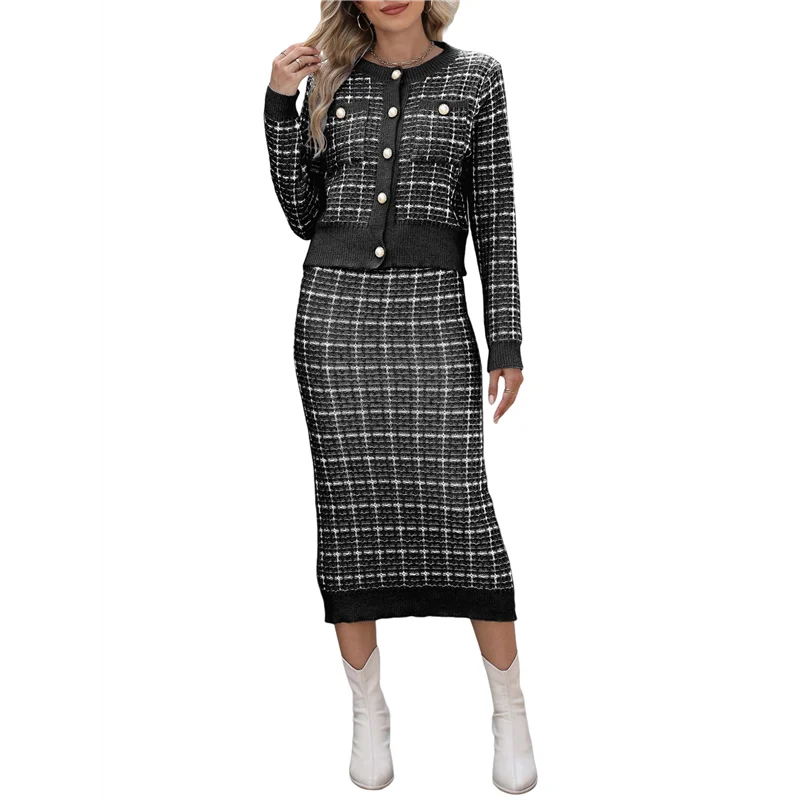 

ABP-Женский комплект свитера, кардиган, осенний повседневный свободный повседневный костюм на выход