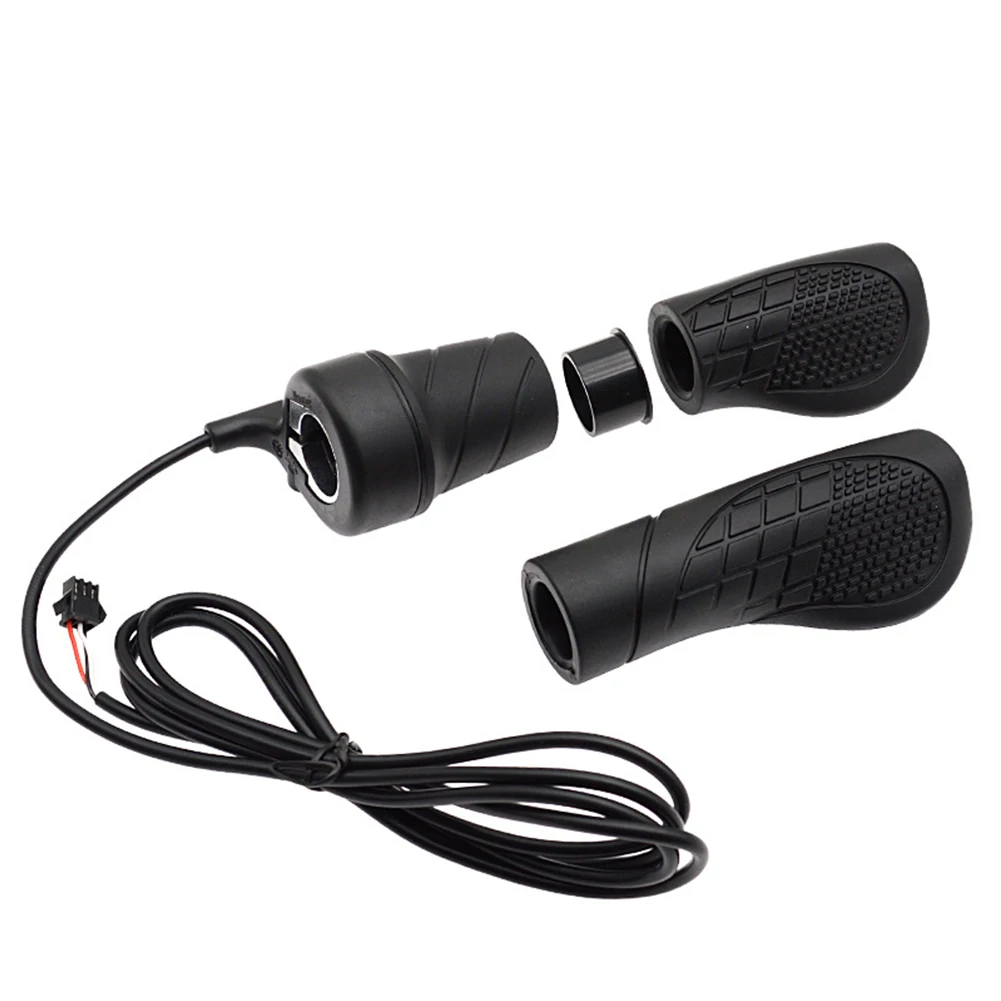 

Руль дроссельной заслонки для электрических велосипедов и скутеров с надежным полуповоротным механизмом и длинной длиной троса.