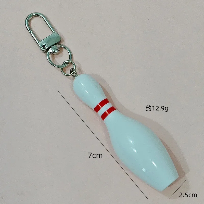 keychain bowling Football Keychain Pendant PVC Basketball Tennis Rugby Keychain Accessories