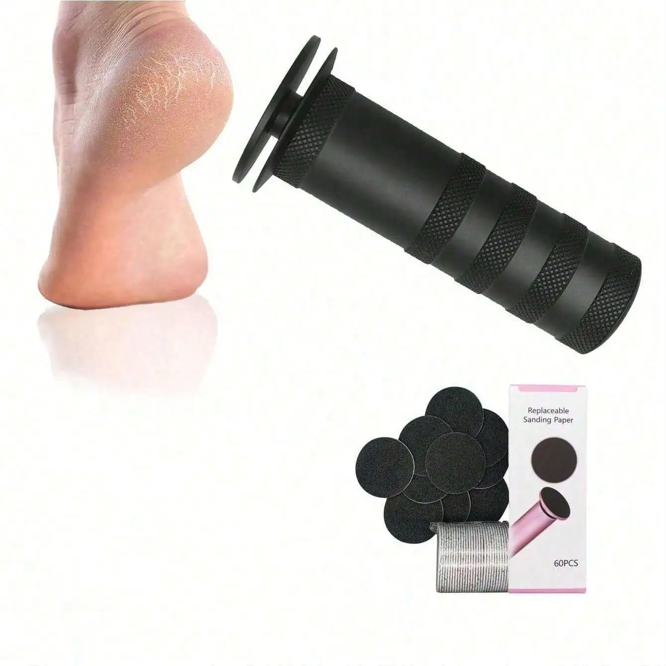 

Электрическая шлифовальная машинка для ног, новая пробка для педикюра, автоматически удаляет омертвевшую кожу, удаляет мозоли из ног, с 60-шлифовальным диском.