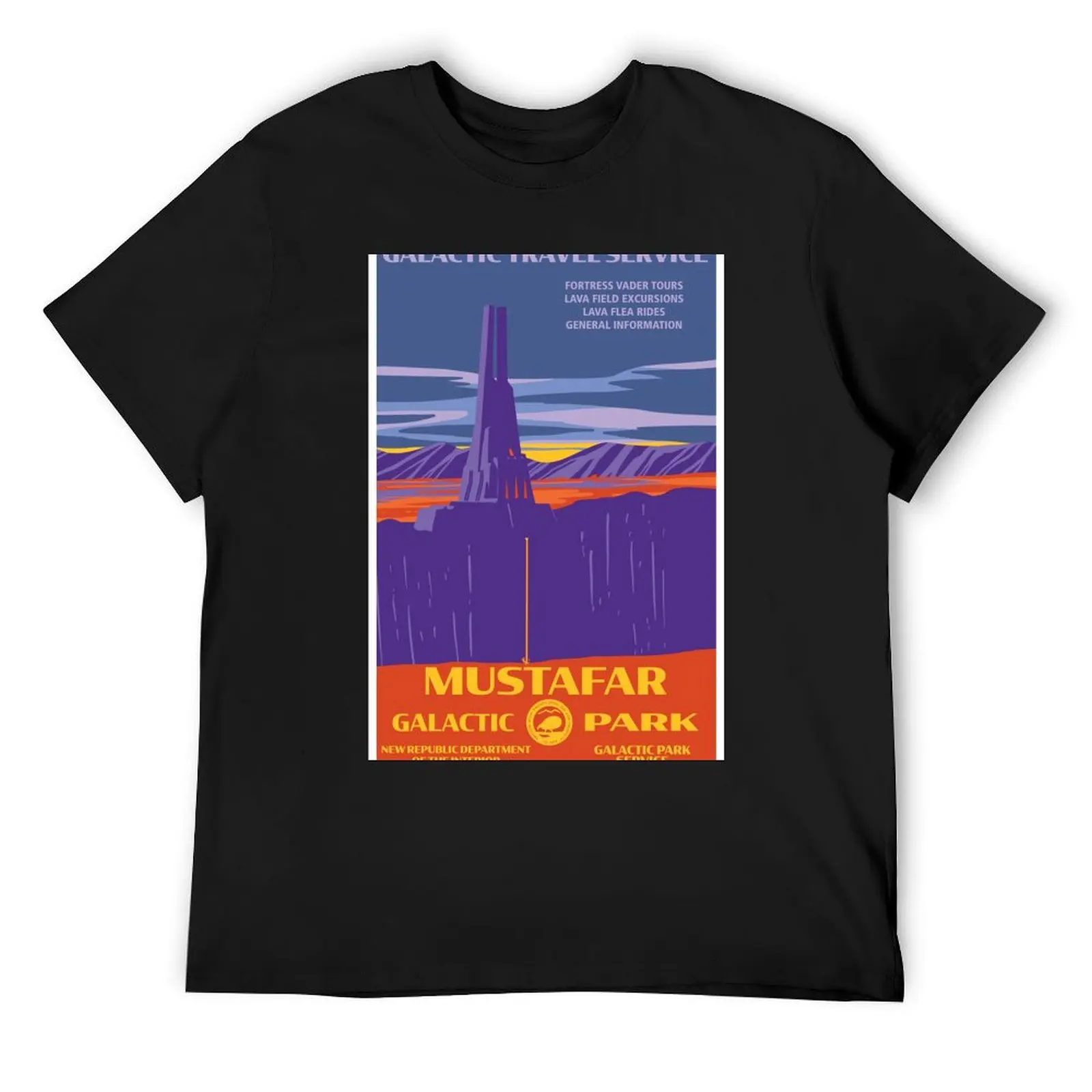 Mustafar WPA style T-Shirt vintage graphic tee vintage basketball graphic tees sweat Men's clothing