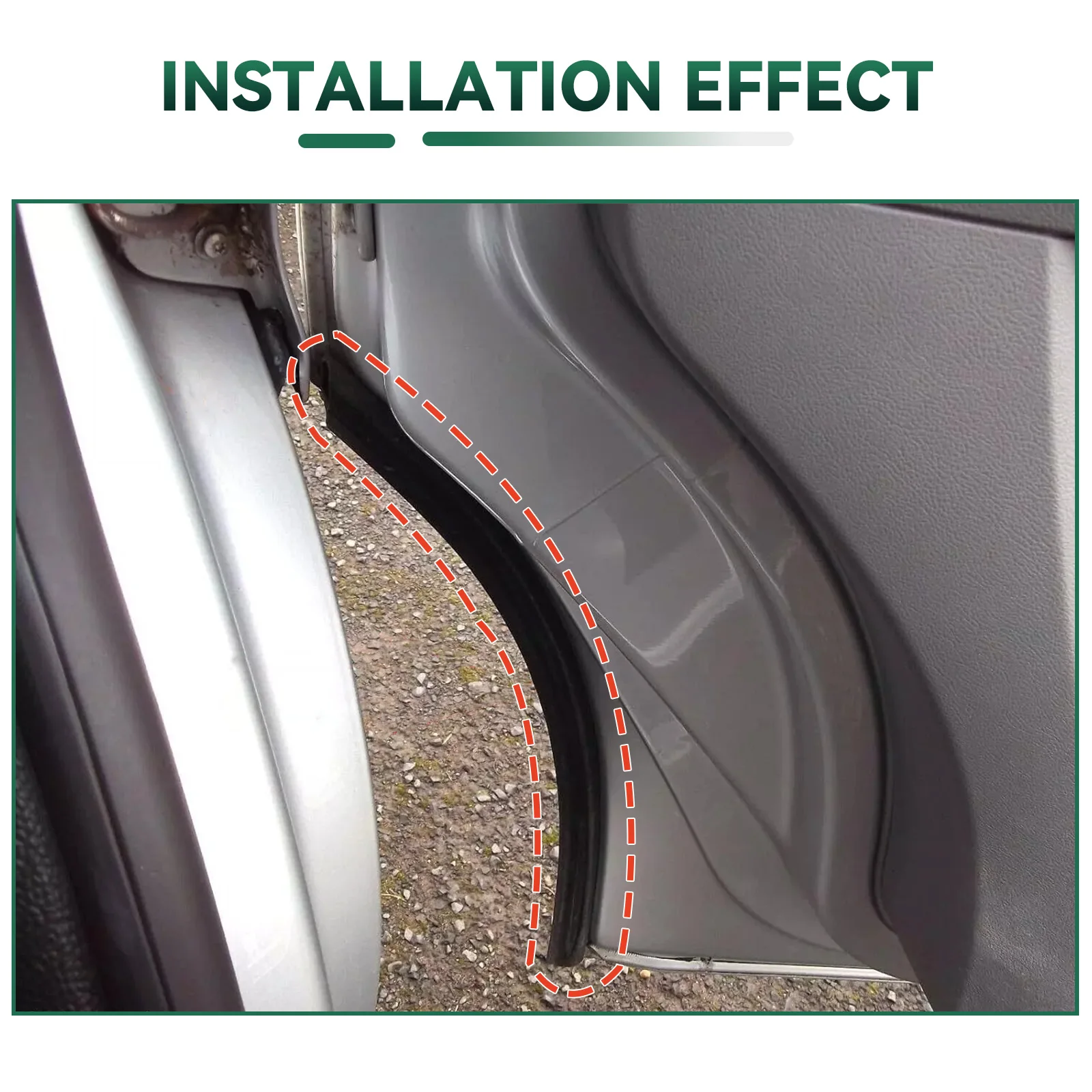 

7H0837565A 2x Front Rubber Side Door Seal Strips Weatherstrip Gasket For VW Transporter T5 2003 - 2015 T6 Multivan Caravelle MK6