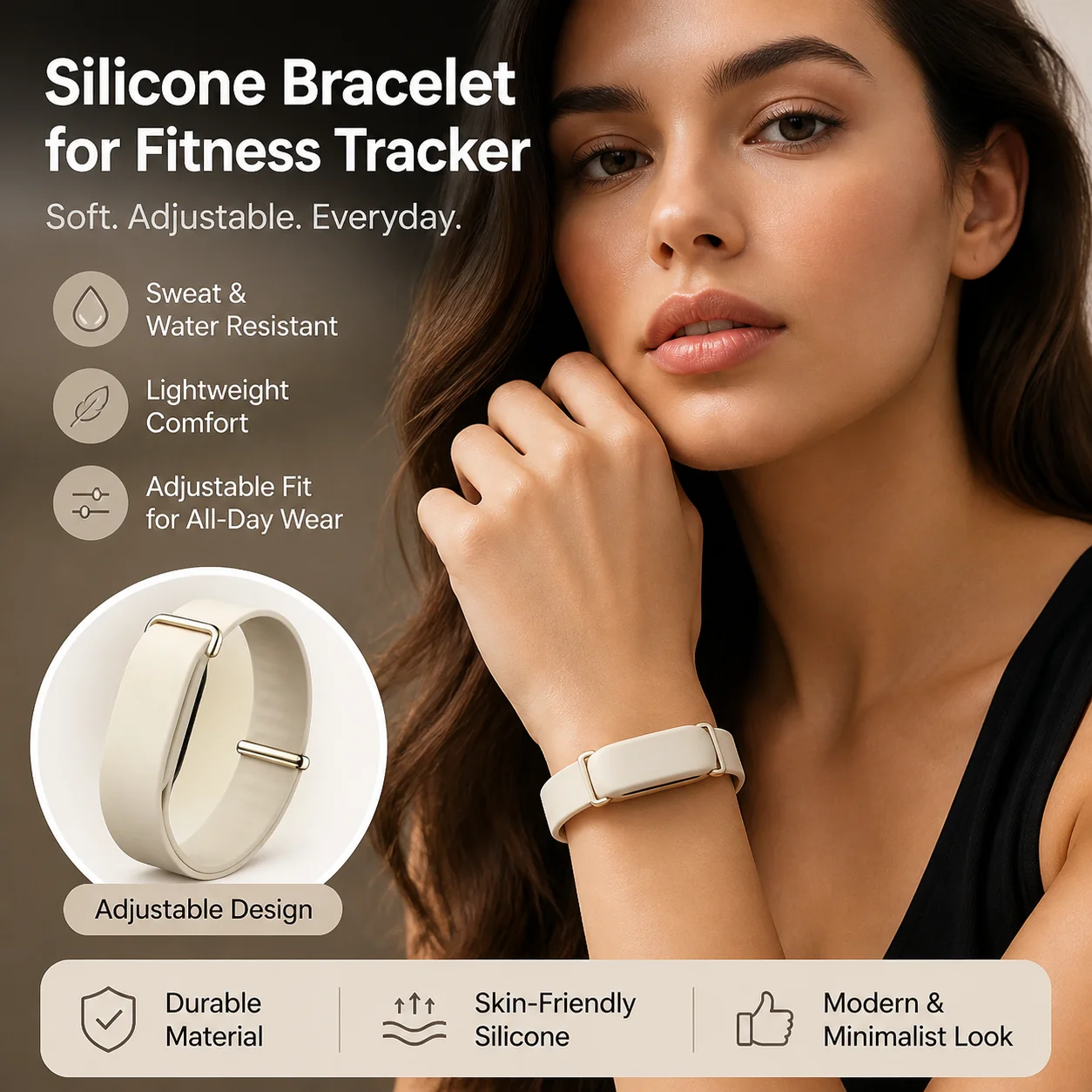 Fitbit Magnetic Silicone Wristband Replacement Band for Google Air Fitness Tracker Sport Strap Waterproof Comfortable Bracelet