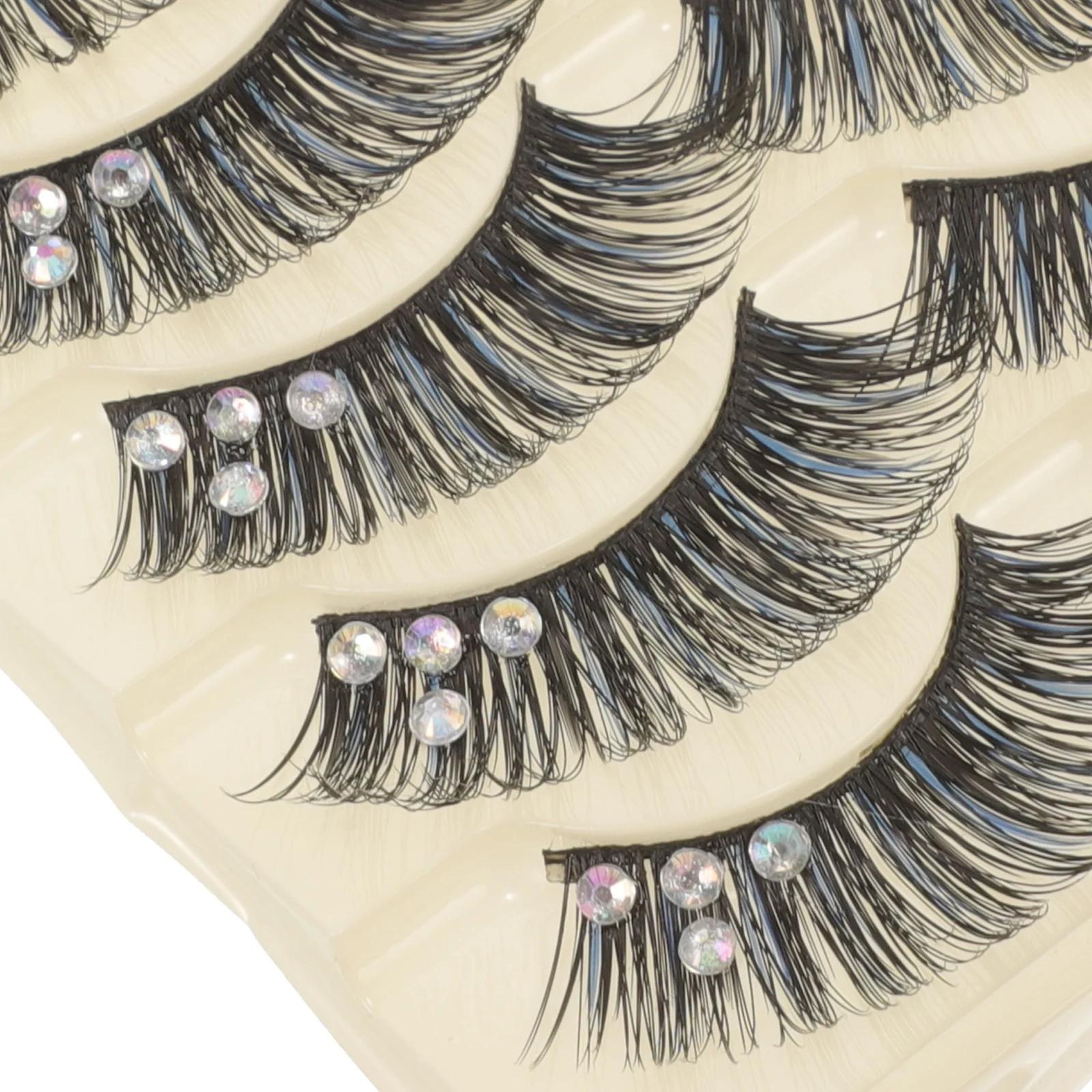 5 pares de cílios postiços de palco naturais, fáceis de usar, acessórios de maquiagem leves, curtos, naturais, cílios postiços para mulheres