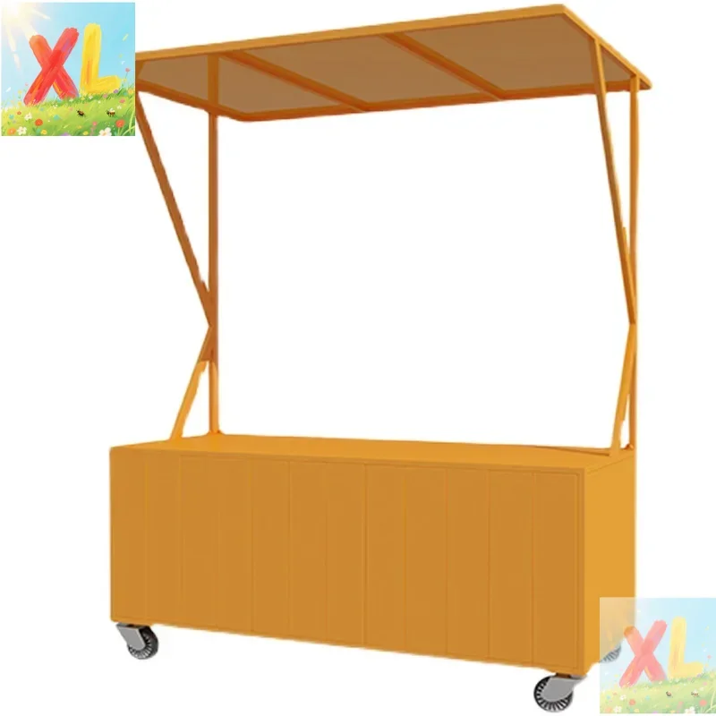 

European wrought iron mobile stall car outdoor float square dining car floor cart market truck promotion trolley