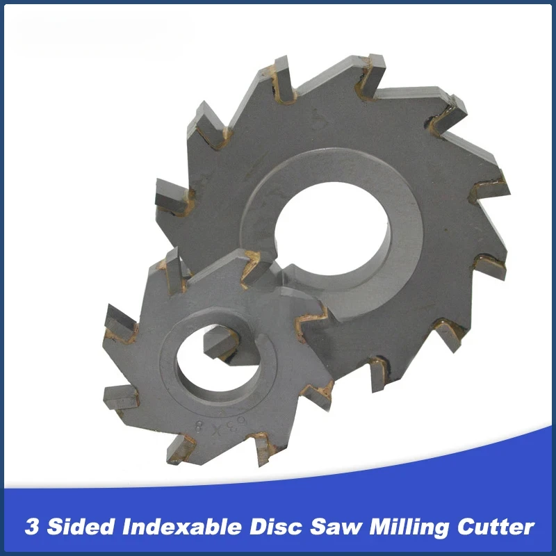 

Three Sided Indexable Disc Saw Milling Cutter Alloy Coating Tungsten Steel Tool Cnc Blade Maching Flat AZZKOR Carbide Tools