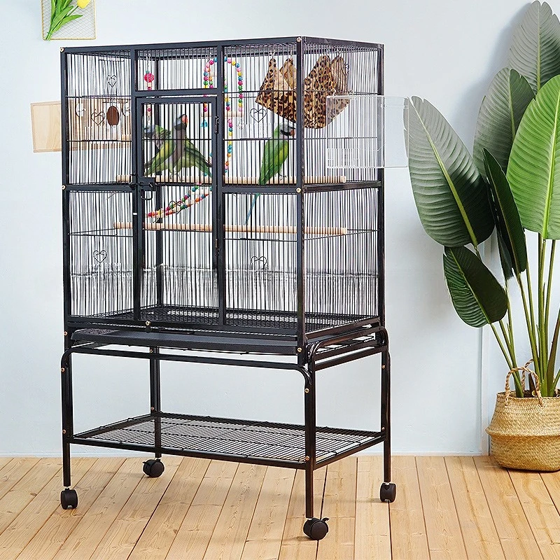 

Guangdong factory direct sales thick metal parrot cage large luxury special bird cage large villa parrot cage