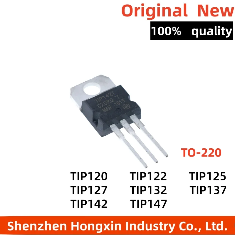 

10PCS TIP TIP120 122 125 127 132 137 142 147 T inline TO-220 Darlington complementary silicon NPN power transistor
